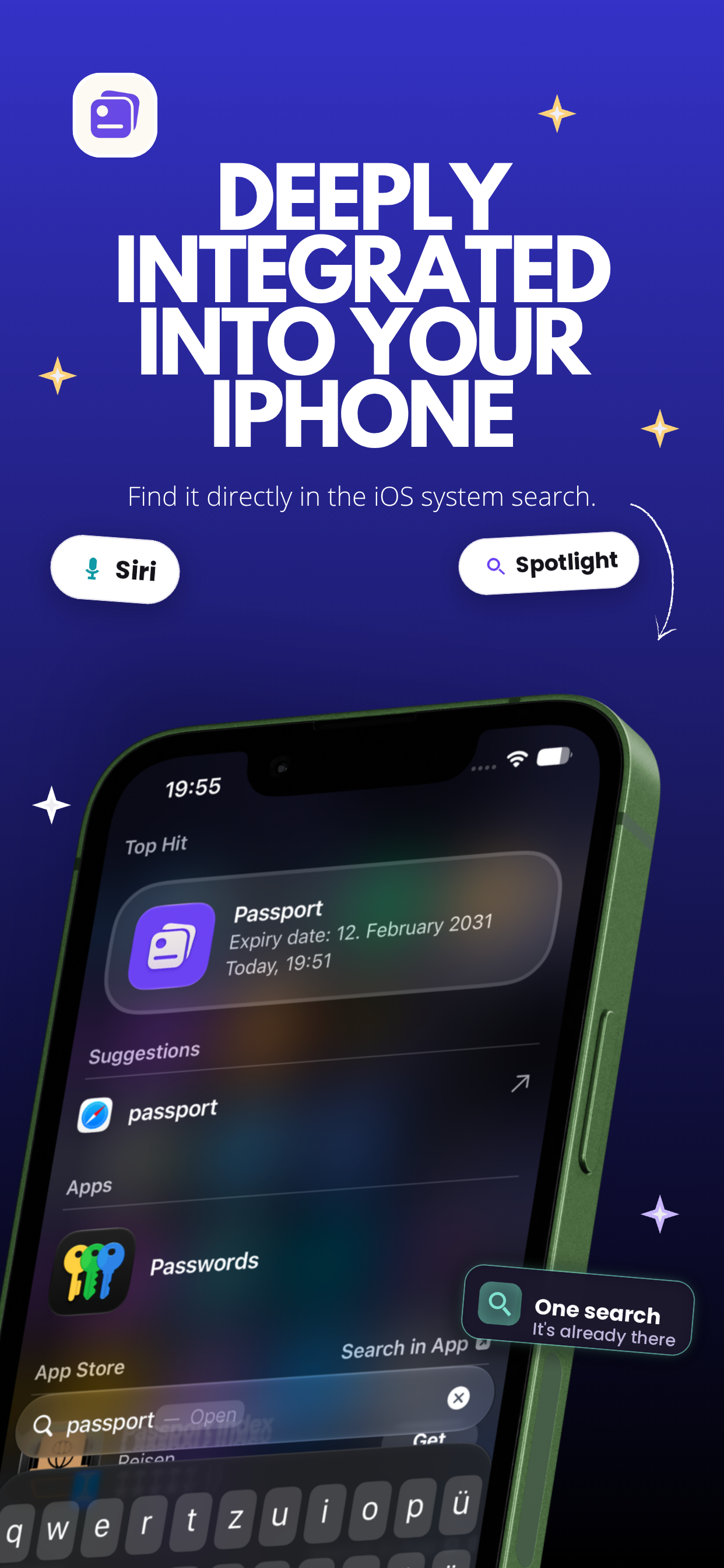 Keepsake cards appearing in iPhone Spotlight